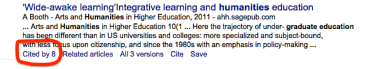 Google Scholar's Cited By